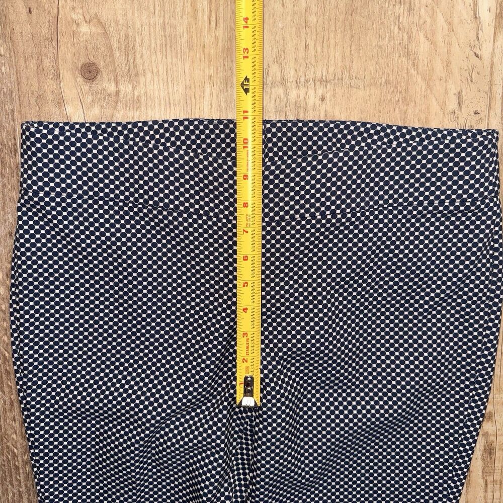 Worth Cropped Pants Size 8 Navy & White Skinny Leg - Picture 6 of 6